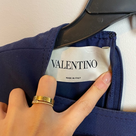 Valentino Navy Dress with Gold Details - Picture 3 of 5